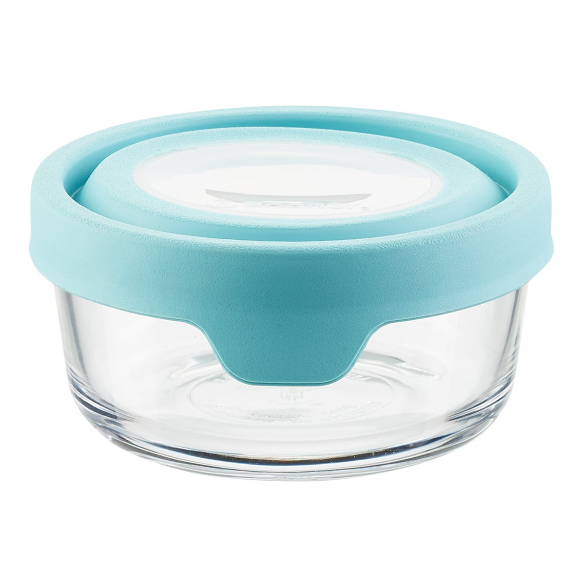 Anchor Hocking Glass Trueseal Round Food Storage Containers With Blue Lids The Container Store