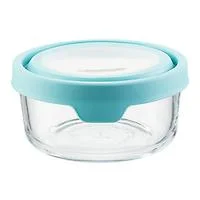 Anchor Hocking Glass TrueSeal Rectangle Food Storage Containers with Blue Lids