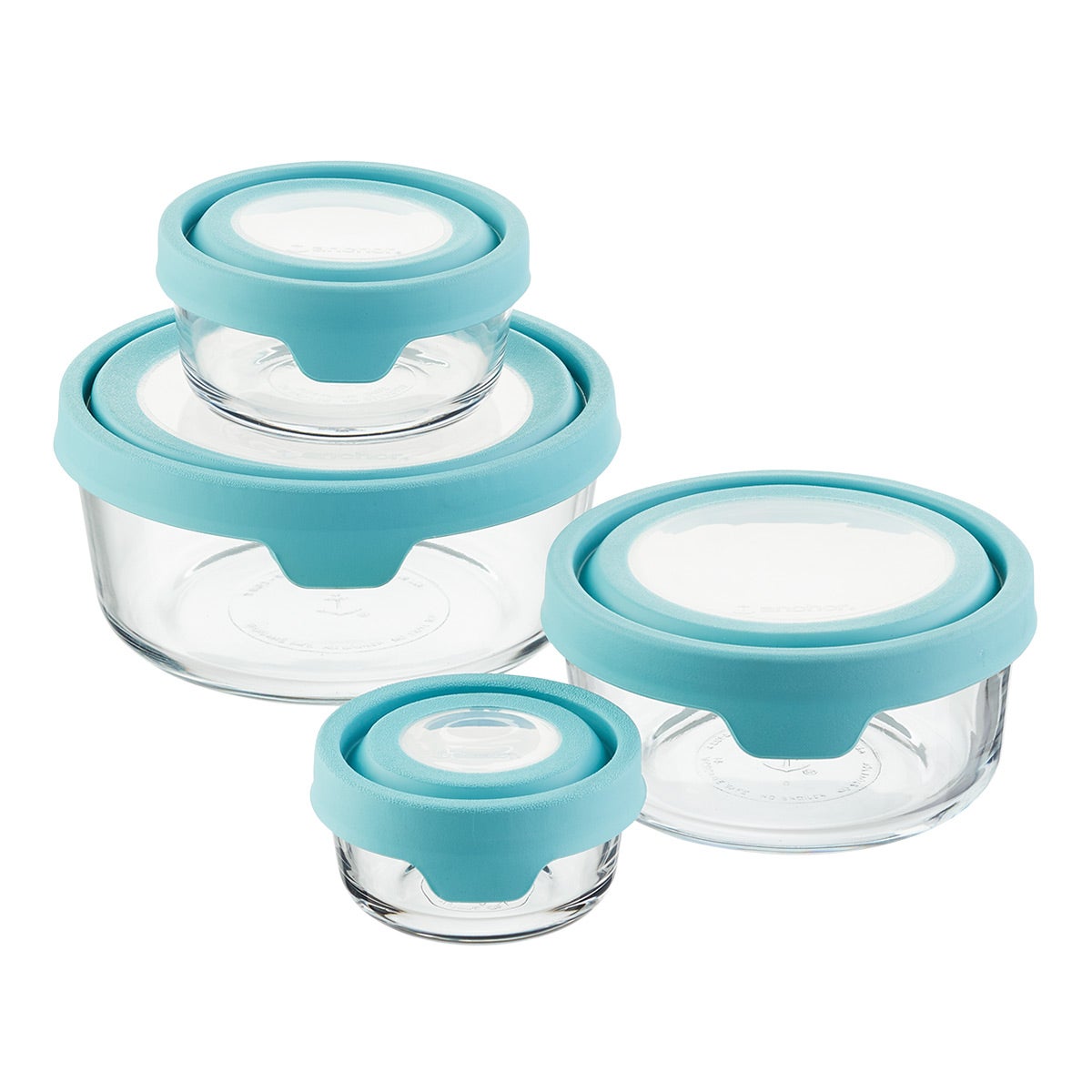 Anchor Hocking Glass Trueseal Round Food Storage Containers With Anchor Hocking Glass Trueseal Round Food Storage Containers With Blue Lids The Container