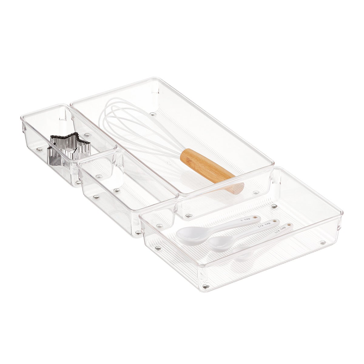 Idesign Linus Shallow Drawer Organizers Set Of 4 The Container Store