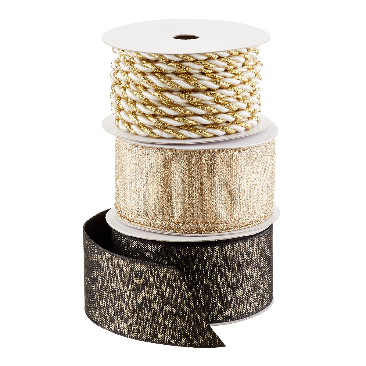 black gold ribbons pkg 3 the container store