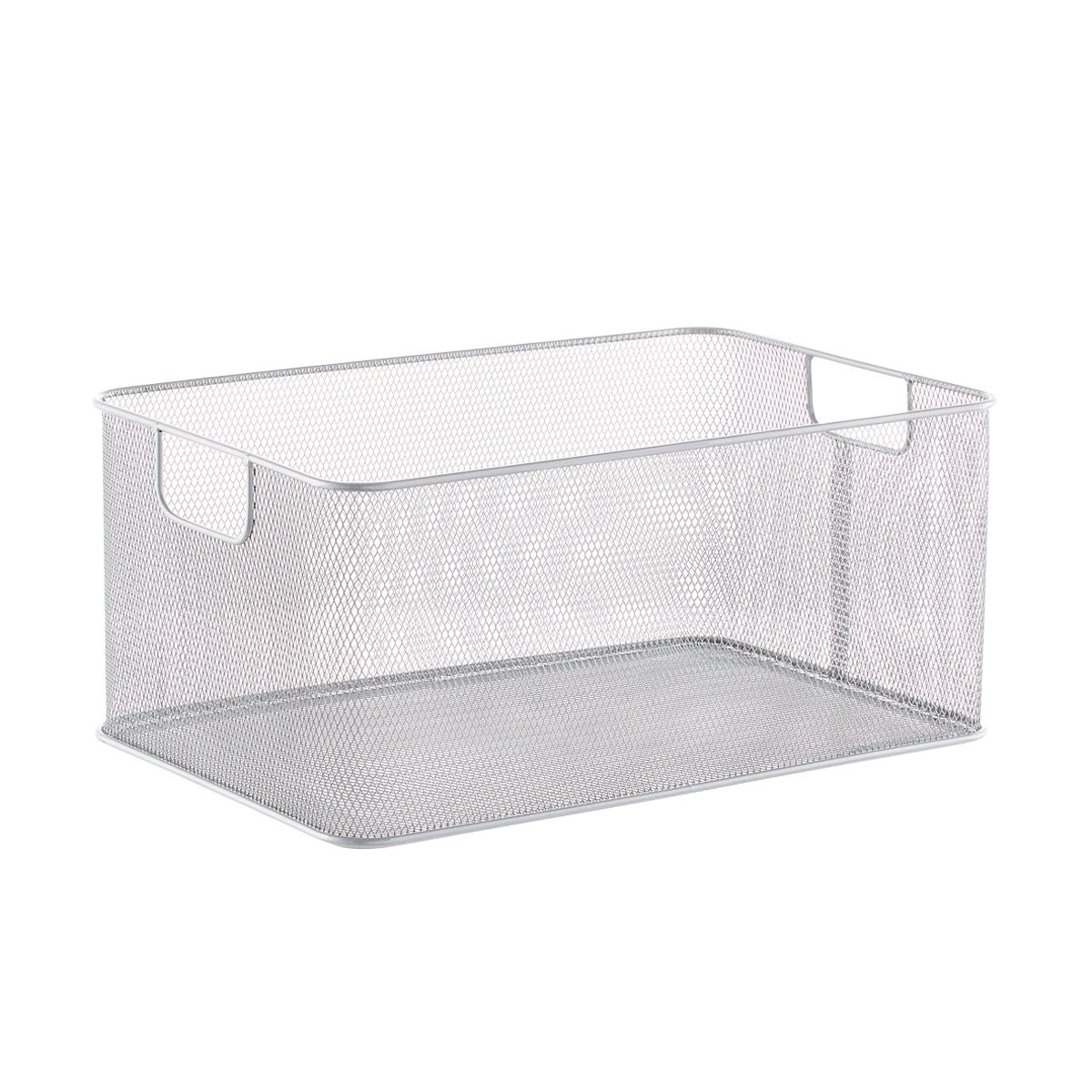 Silver Stacking Mesh Bins The Container Store