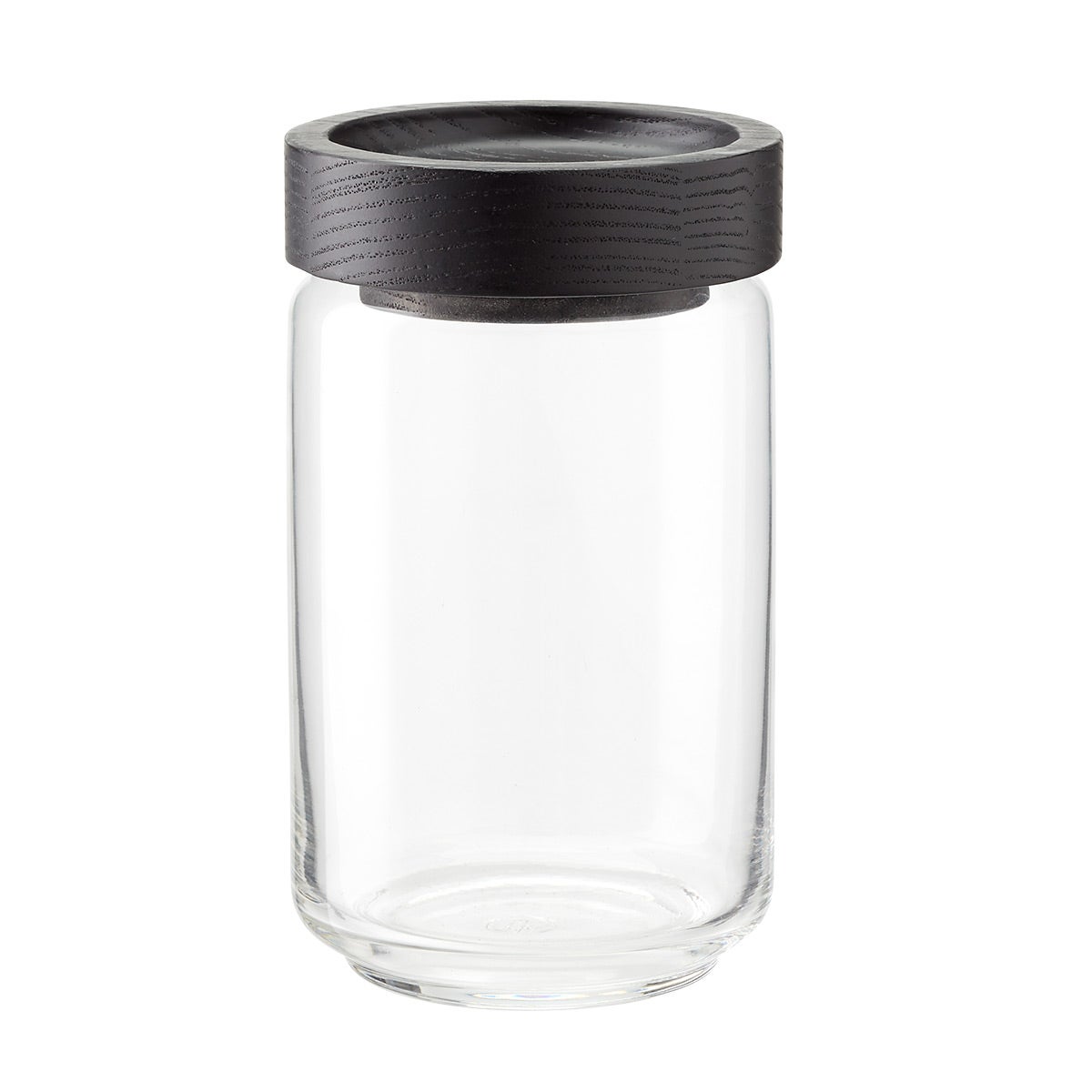 Artisan Glass Canisters with Black Lids The Container Store
