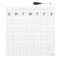 U Brands Magnetic Monthly Refrigerator Calendar White/Black