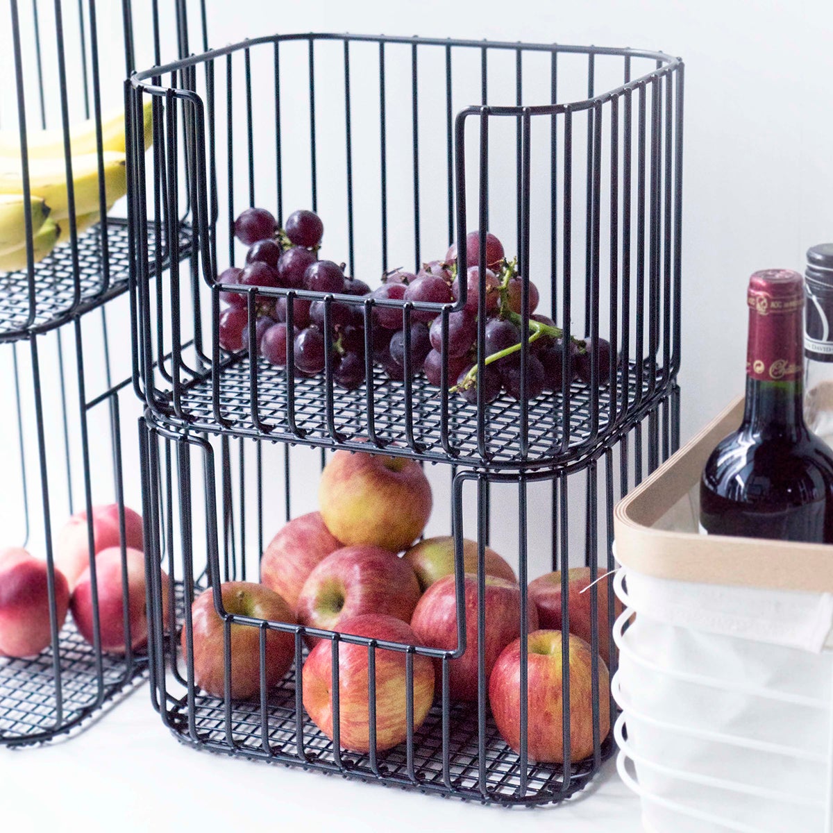 Stackable wire baskets discount