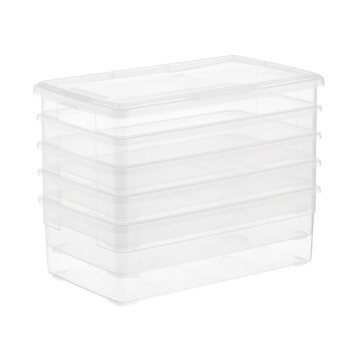 Clear Plastic Storage Bins with Clip-Lock Lids, 16x11x7 in.