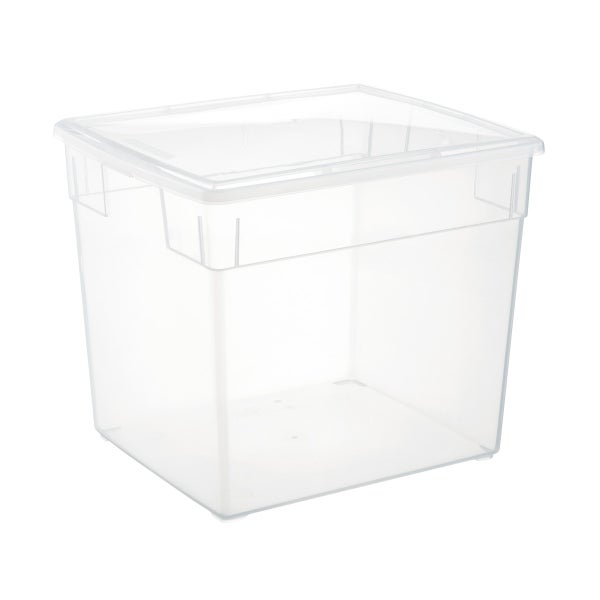 ClearSpace 12.5 x 9.5 x 7 Clear Plastic Storage Bins with Lids