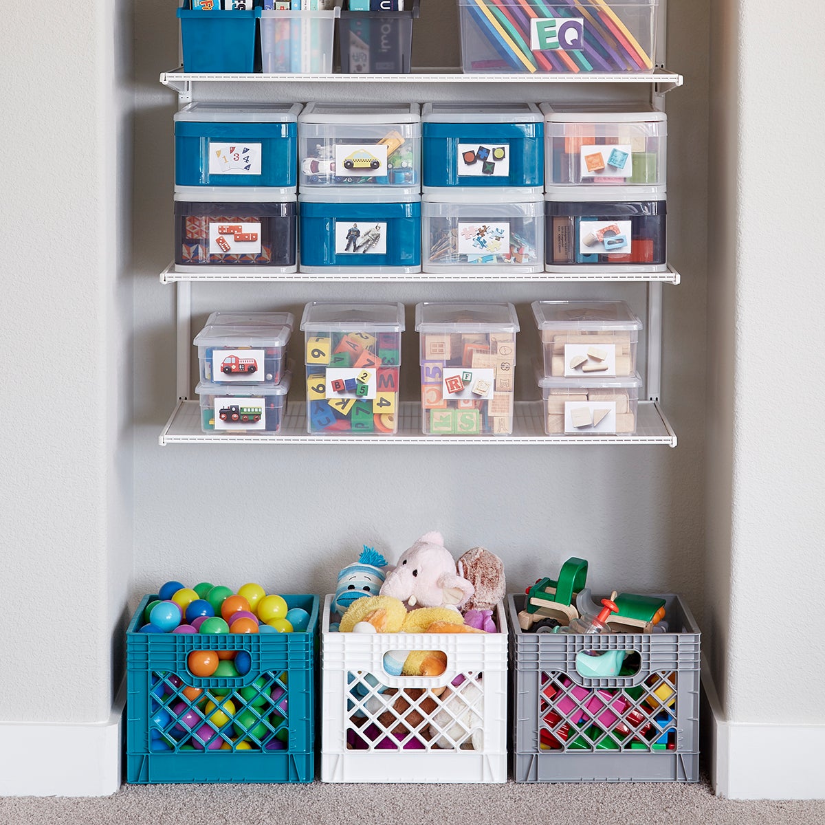 plastic toy storage boxes with lids