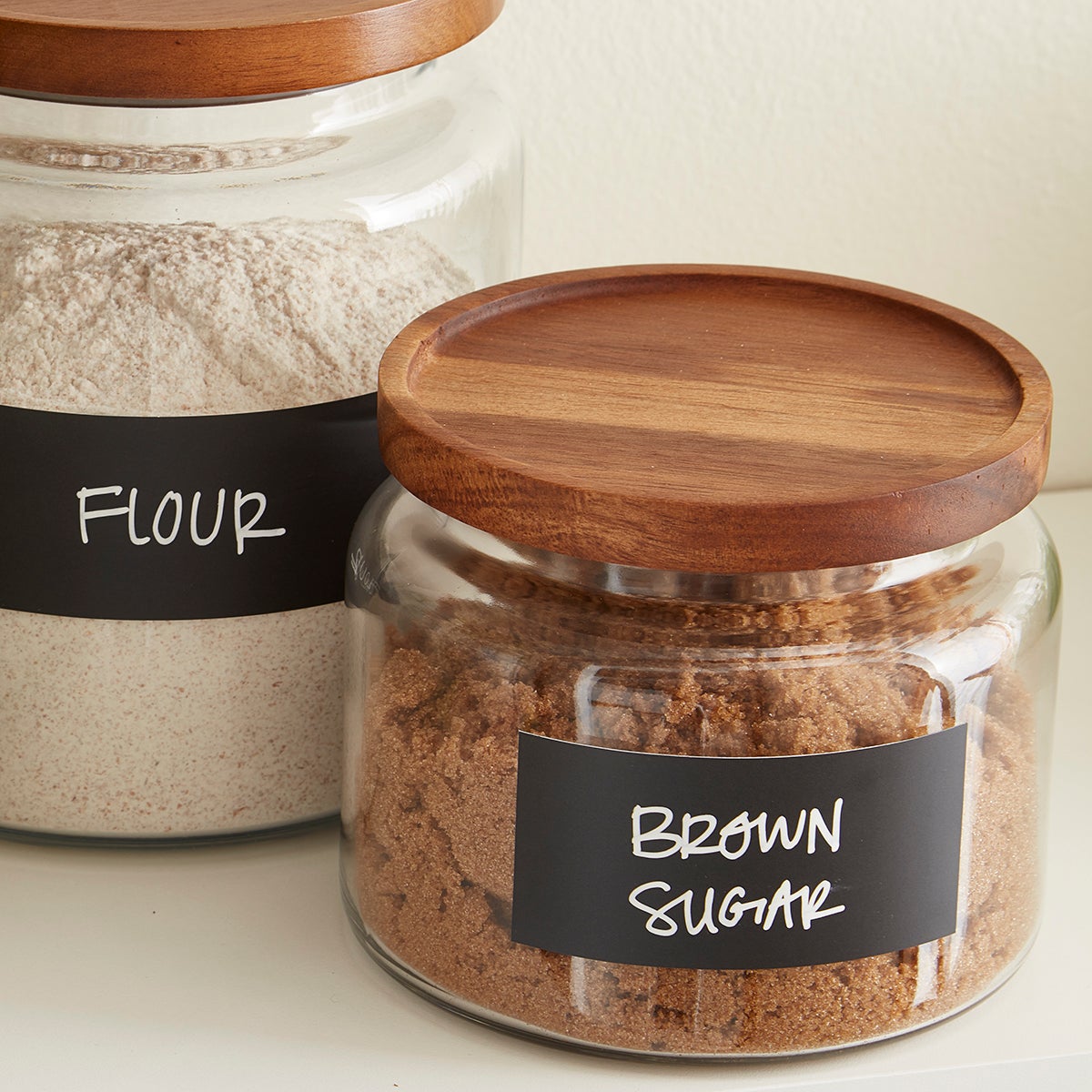 Anchor Hocking Montana Gl Canisters With Acacia Lids