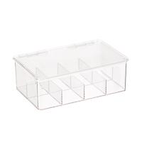 iDESIGN Linus Tea Storage Box w/ Lid Clear