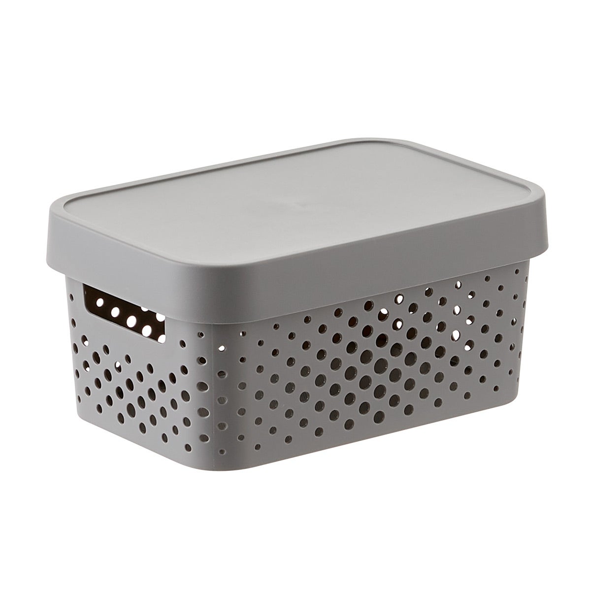 Curver Grey Infinity Plastic Storage Boxes With Lids The