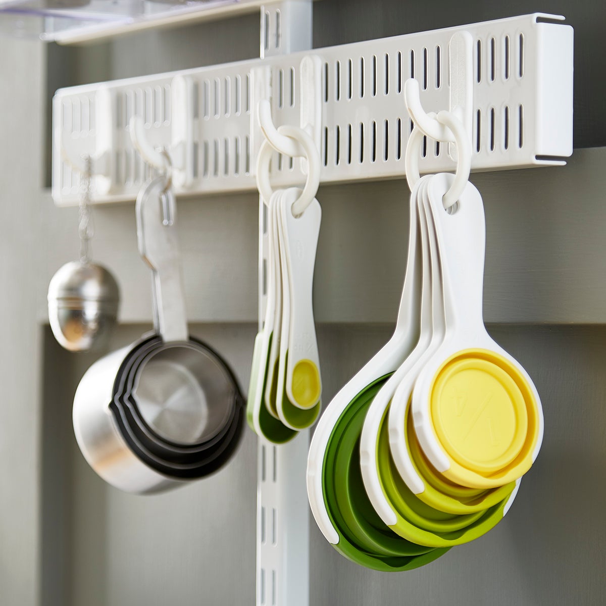Elfa Utility White Mesh Pantry Over The Door Rack The Container Store