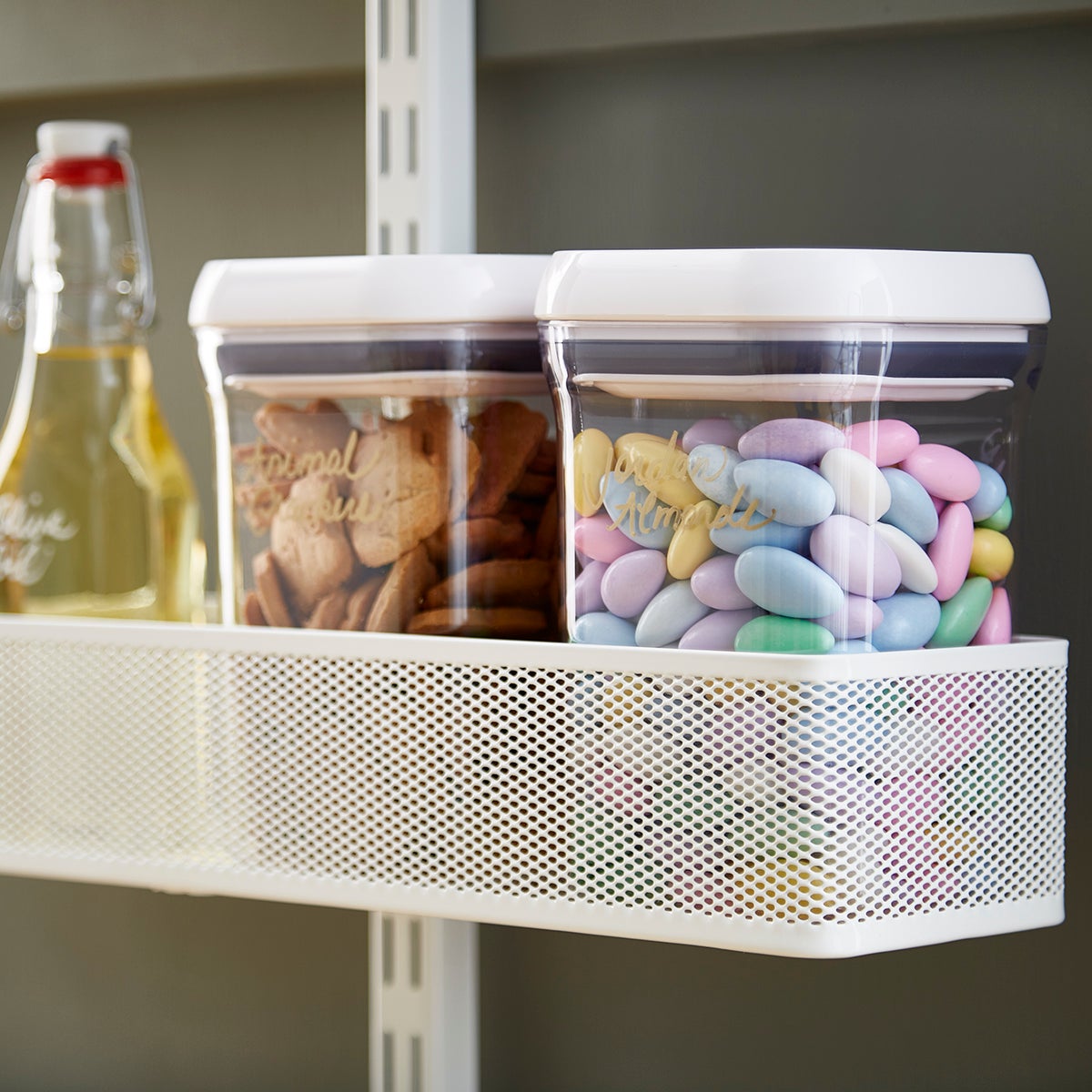 Elfa Utility White Mesh Pantry Door Wall Rack The Container Store