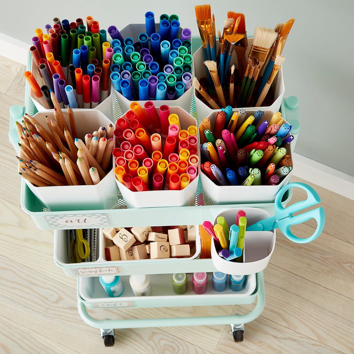 children's arts and crafts storage