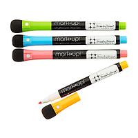 ThreeByThree Seattle Magnetic Dry Erase Markers Brights Pkg/4
