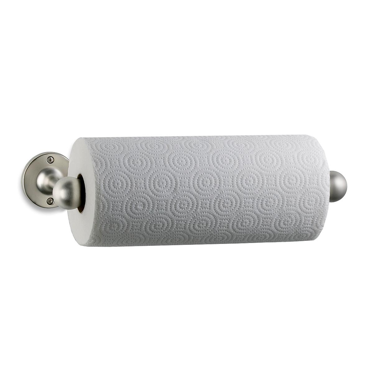 brushed nickel toilet paper holder with shelf