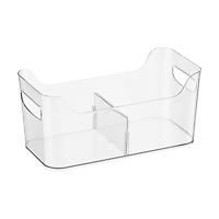 iDESIGN Small Divided Freezer Bin Clear