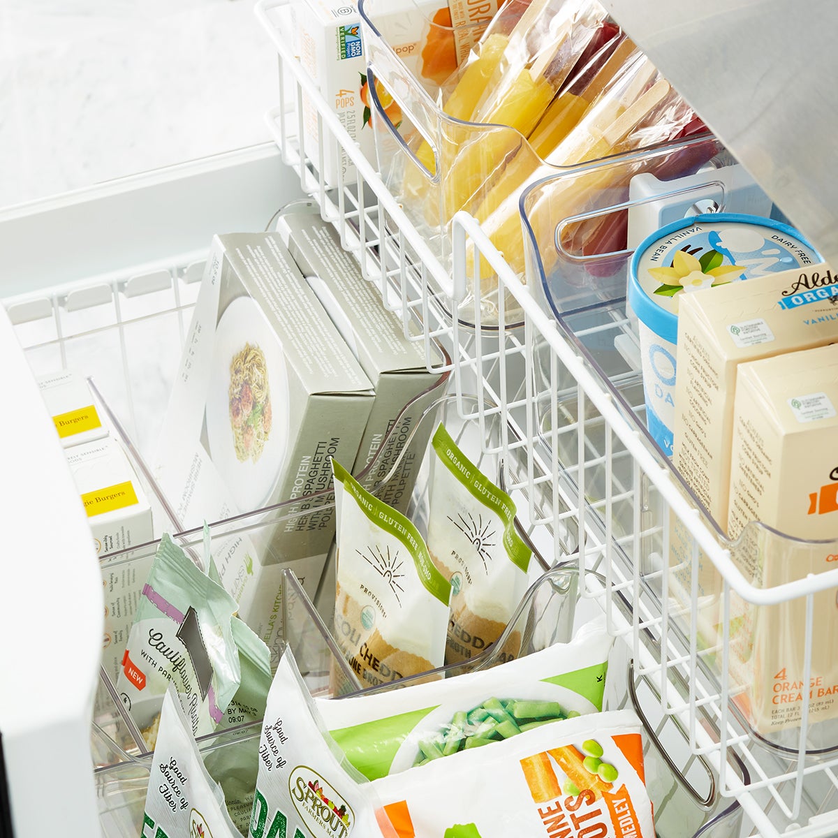 iDesign Linus Divided Freezer Bins The Container Store