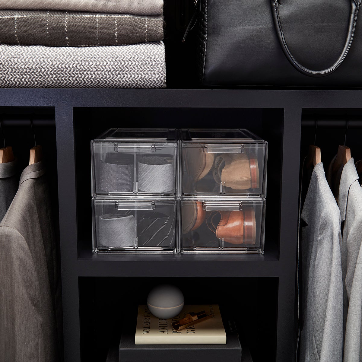 large & athletic shoe drawer clear