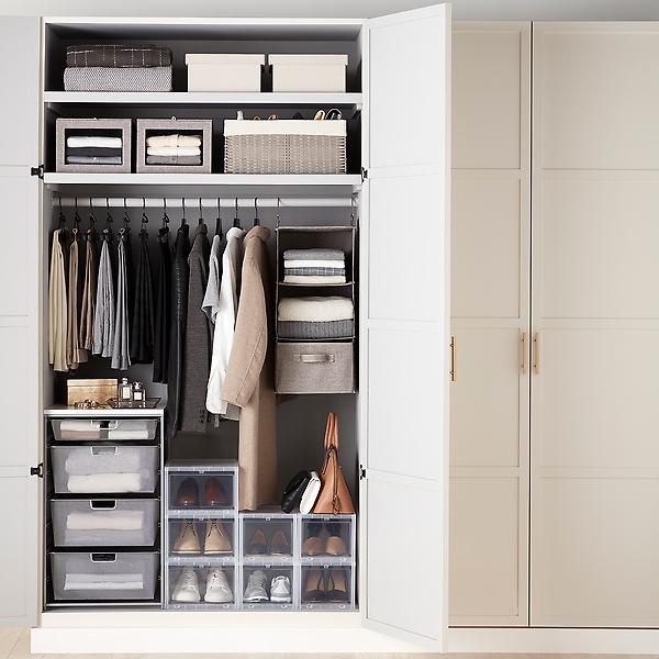Small Closet Starter Kit with Grey Accessories | The Container Store