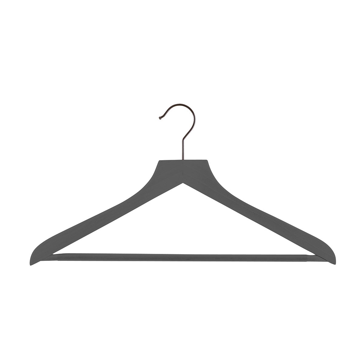 Grey wooden hangers deals