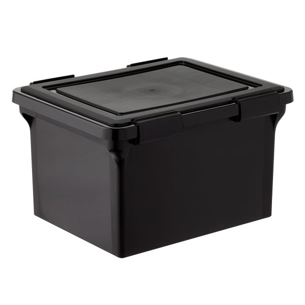 Iris Black Weathertight File Box