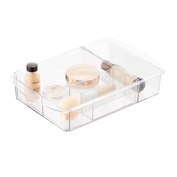 Glenor Co Makeup Organizer - Extra Large Exquisite Case W Modern Closure, 4 Drawer Trays