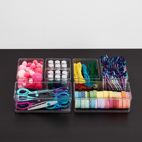 The Home Edit Large Bin Organizer Clear, 4-3/4 x 9-1/2 x 3-1/4 H | The Container Store