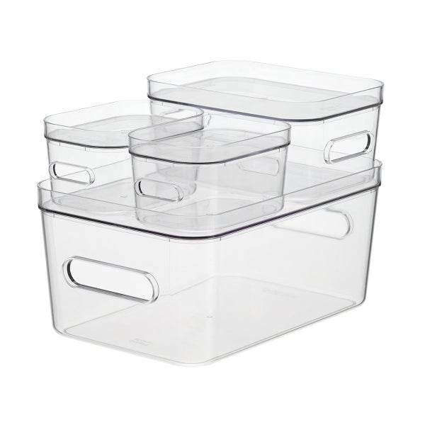 Small Our Tidy Box Aqua, 7-1/2 x 13-1/4 x 4-3/4 H | The Container Store