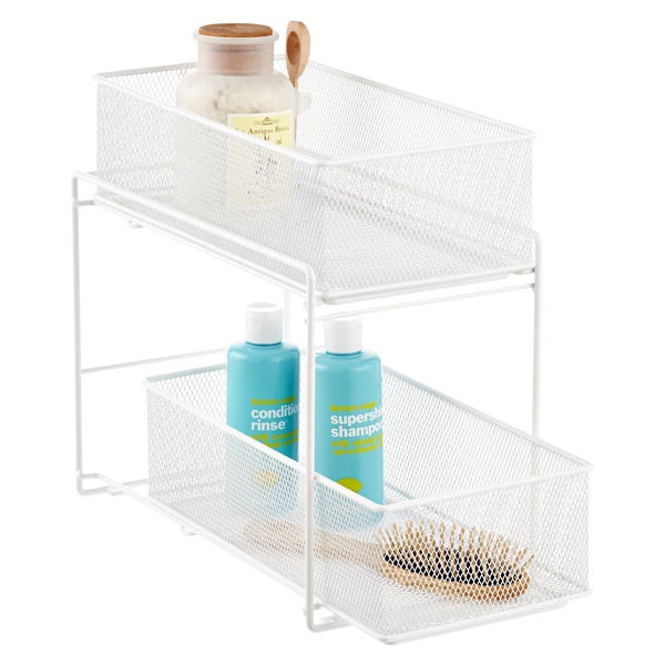 White 2 Drawer Mesh Organizer The Container Store