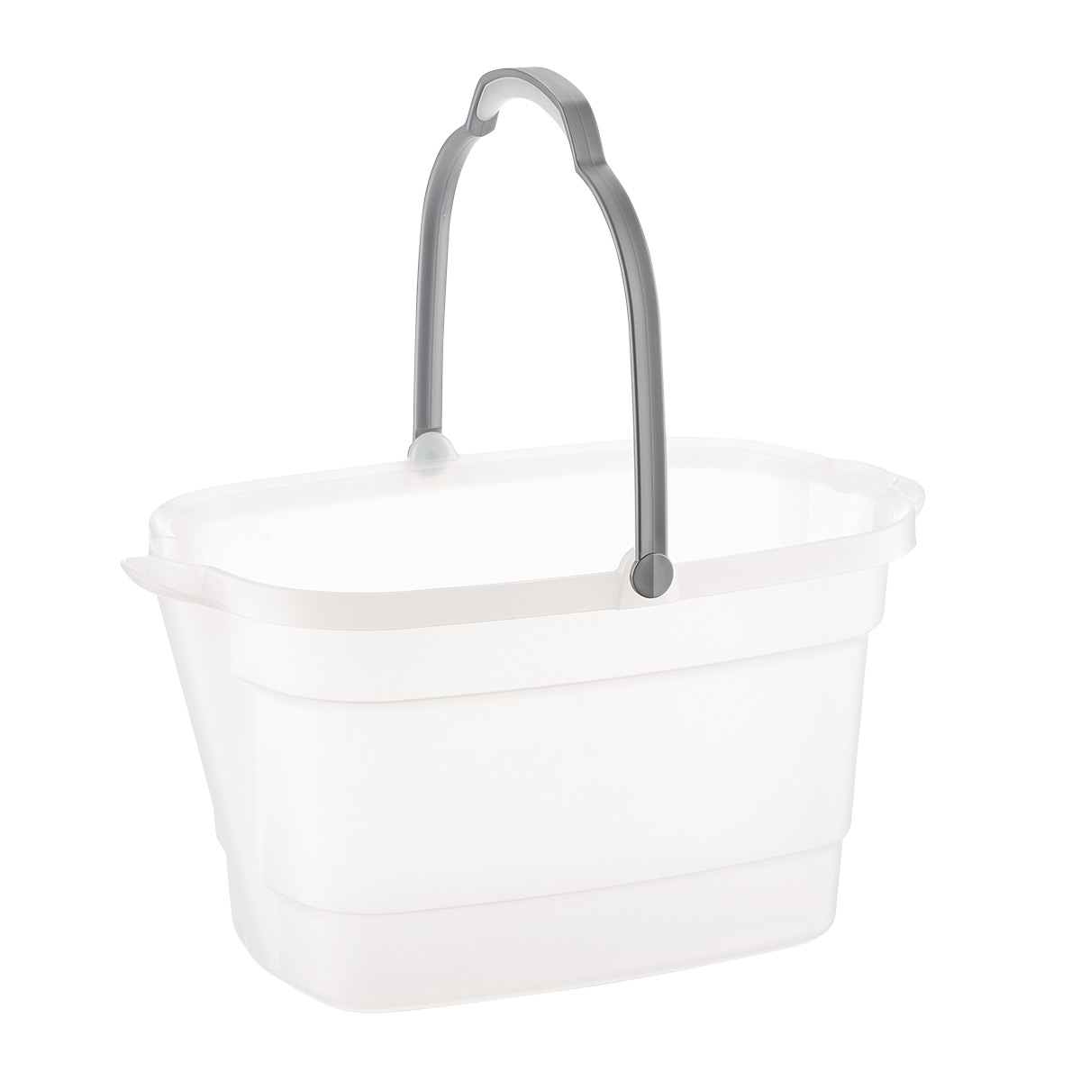 Casabella Plastic Multipurpose Cleaning Storage Caddy with Handle,  1.5-Gallon, Clear, 1.5 Gallon & Plastic Rectangular Cleaning Bucket with  Handle