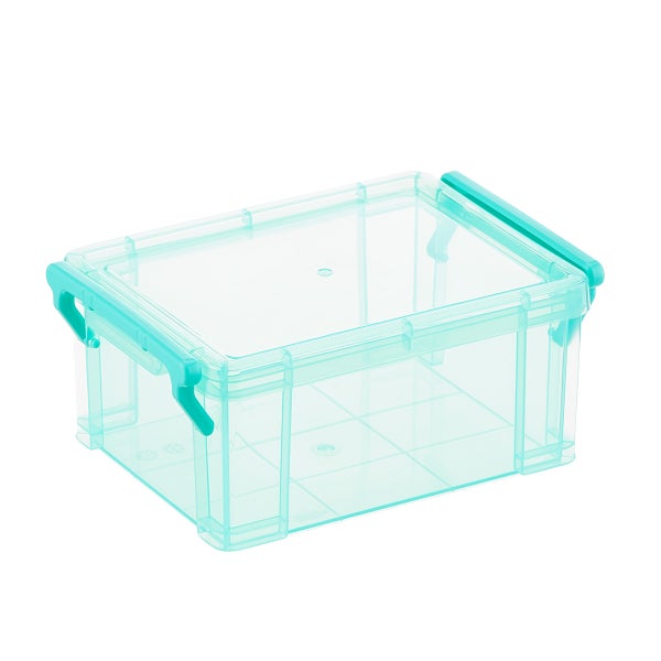 Acrylic Square Hinged-Lid Box Clear, 6 x 6 x 2-3/4 H | The Container Store