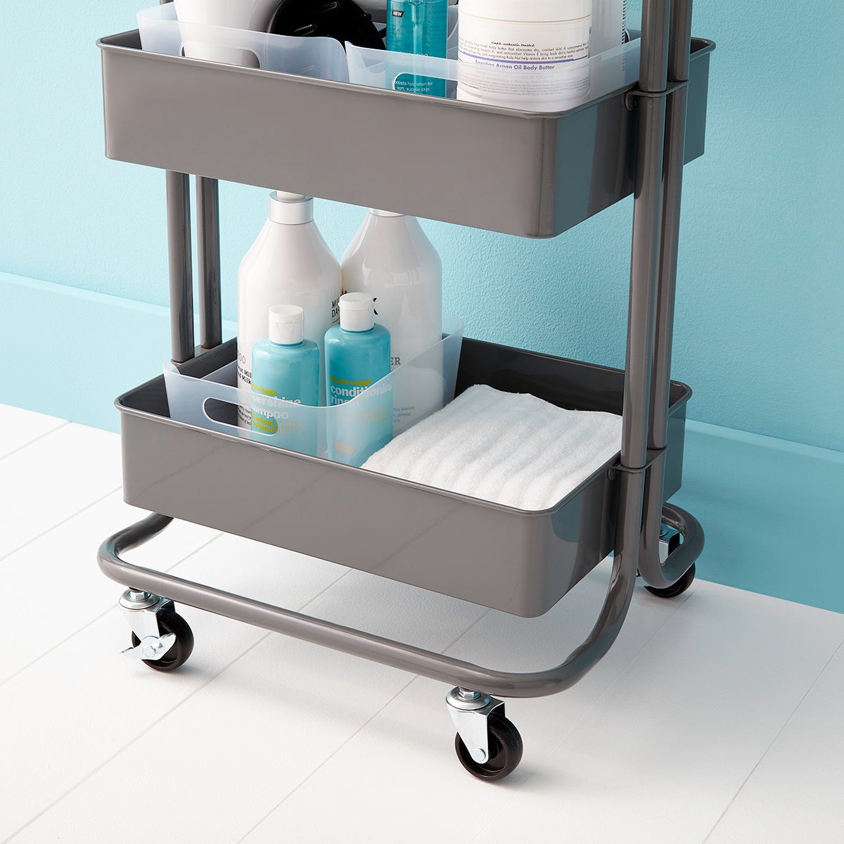 College Bath 3 Tier Rolling Cart Storage Solution The Container