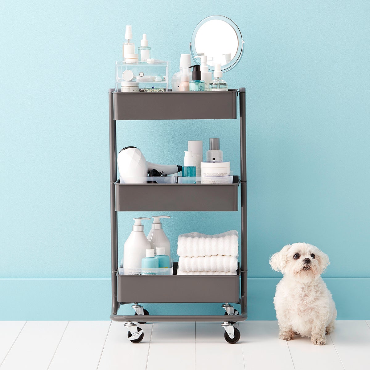 Details about 3-Tier Rolling Basket Stand Shelf Large Size Full Metal Rolling Trolley Kitchen Details about 3-Tier Rolling Basket Stand Shelf Large Size Full Metal Rolling Trolley Kitchen