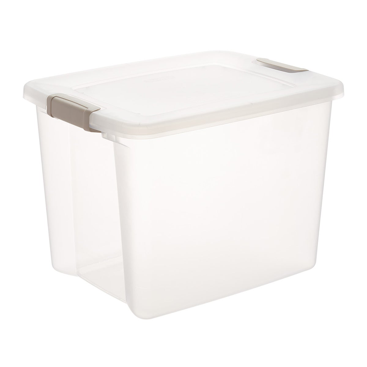 Sterilite Garage Tote - Clear - 50-Quart 19-7/8 x 15-1/2 x 14-3/4 H - Each