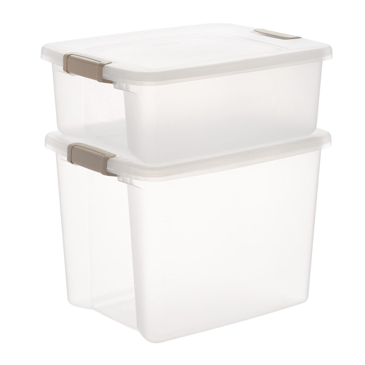 Sterilite 50 Gal Tote Box, Titanium Case of 4