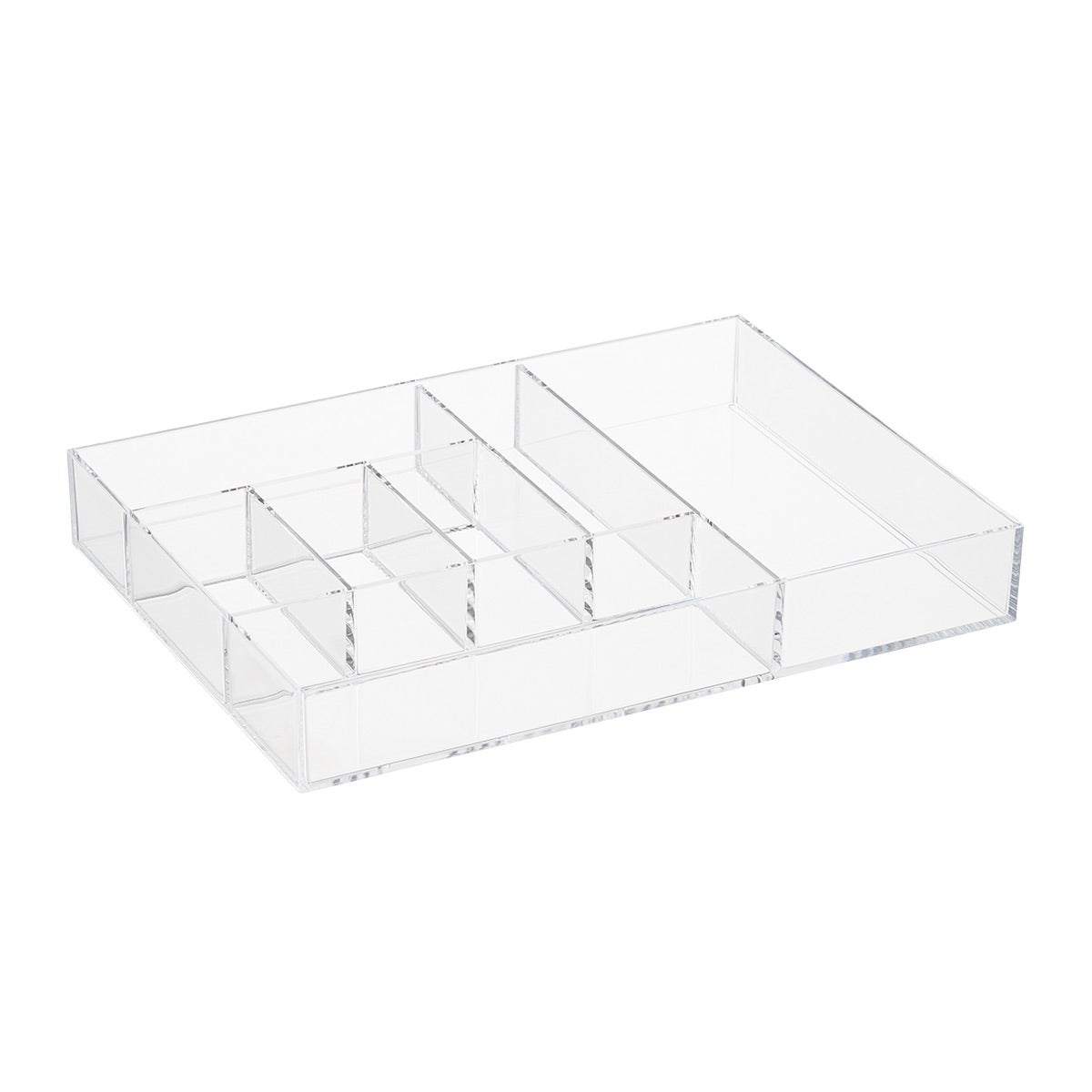 Clear 7-Section Makeup Tray