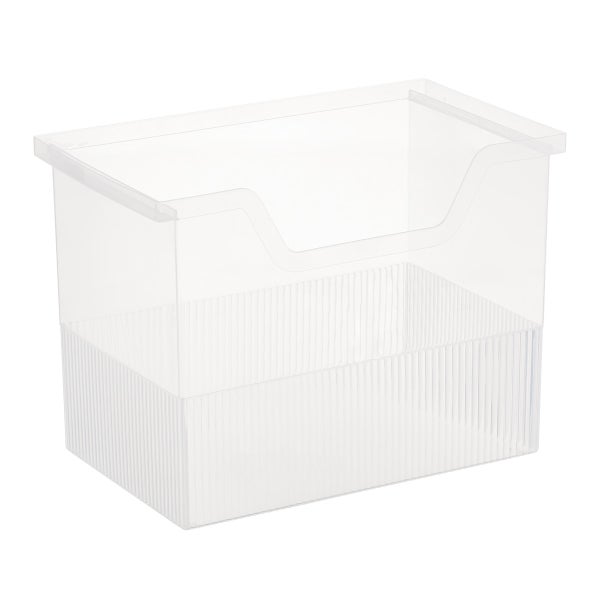 Clear Open-Top File Storage Boxes