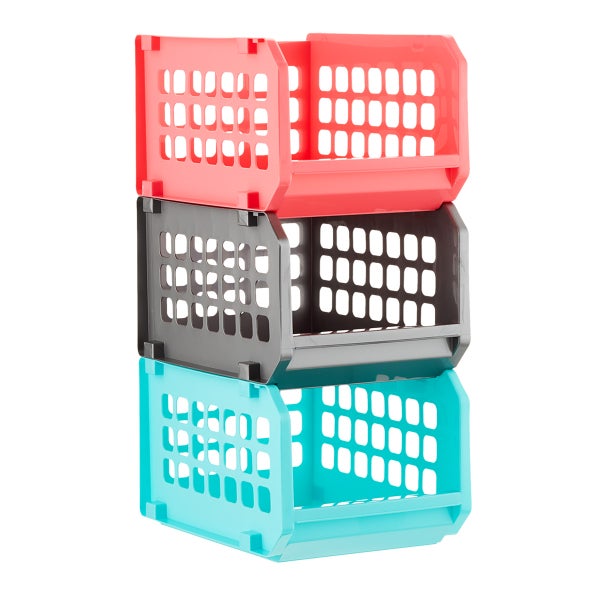 Stacking Storage Bins Pkg/3