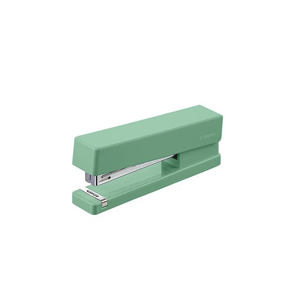 Desk Stapler Mint Green White Spring Powered Stapler No-Jam