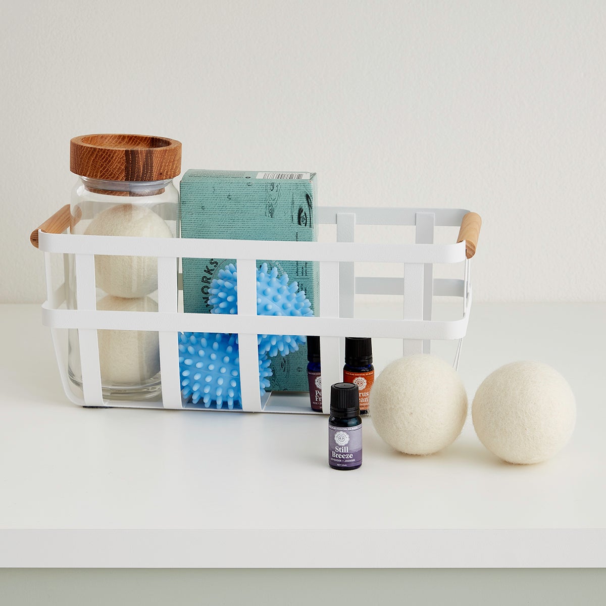 Yamazaki Tosca Baskets with Wooden Handles The Container Store