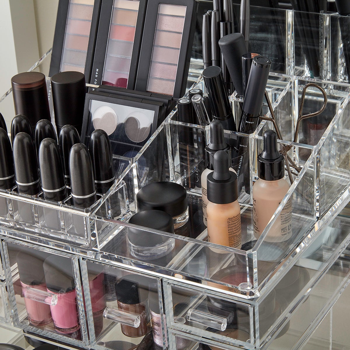 Acrylic Modular Makeup System Container Store