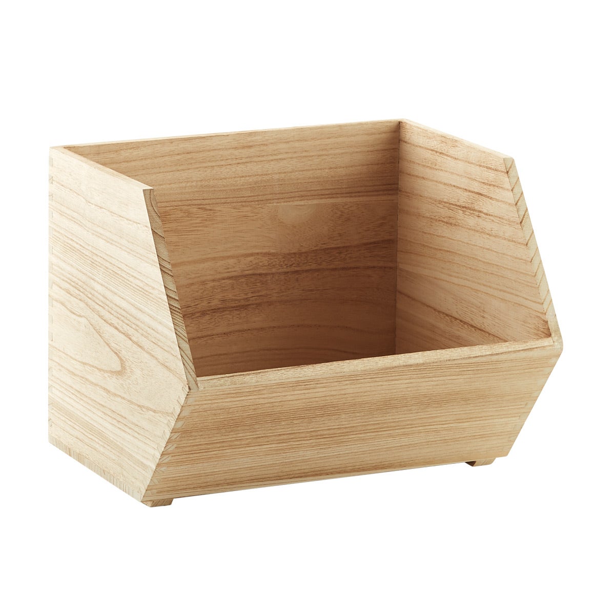 Large Wooden Stacking Bin