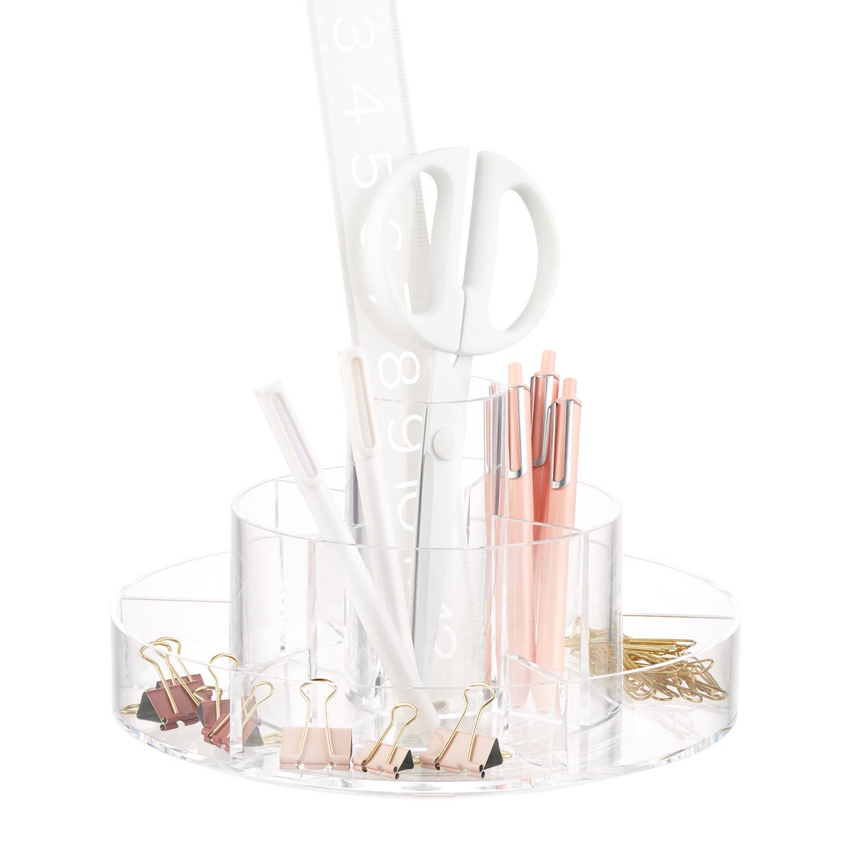 Premium Rotating Round Desktop Organizer The Container Store