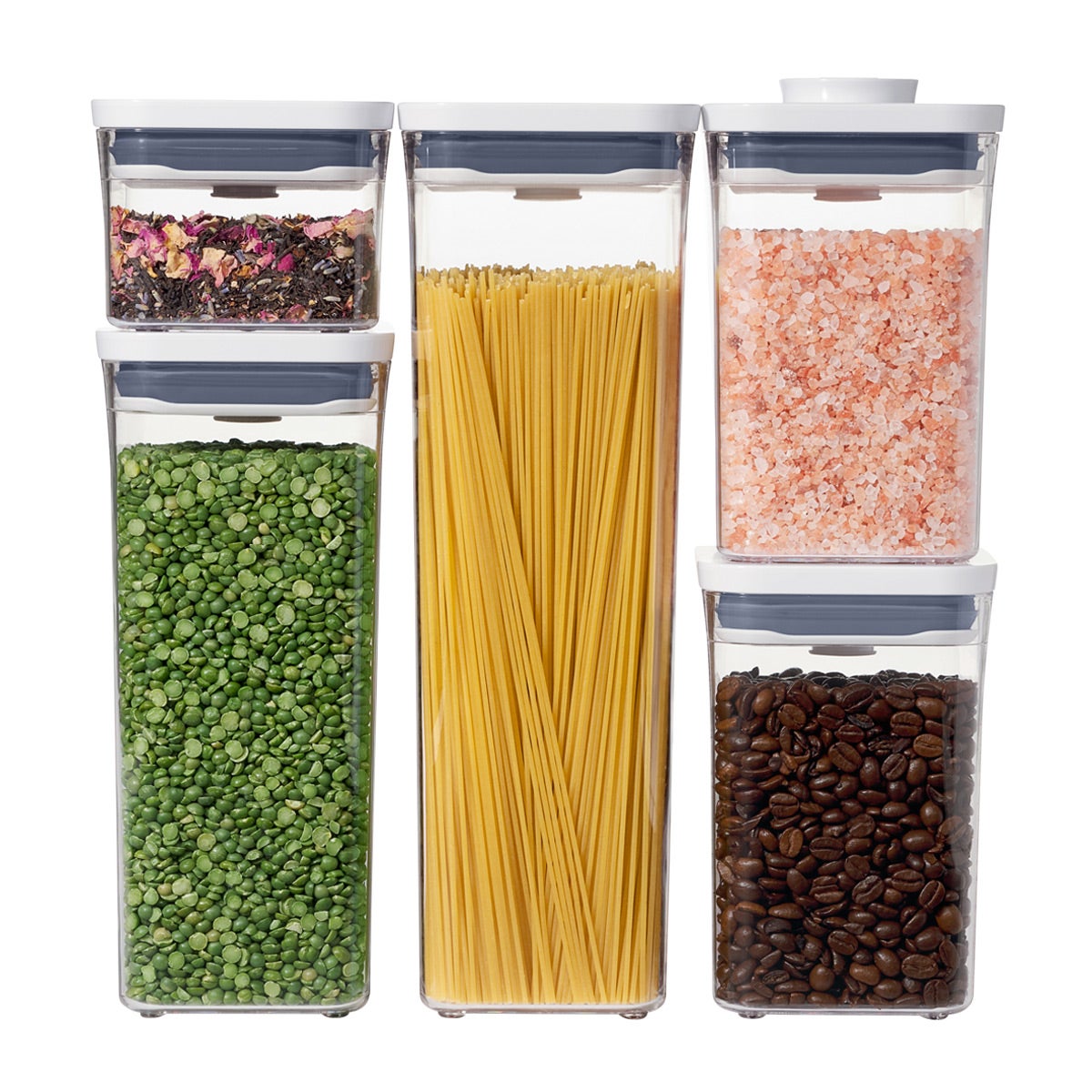 Oxo Good Grips Pop 5 Piece Canisters The Container Store