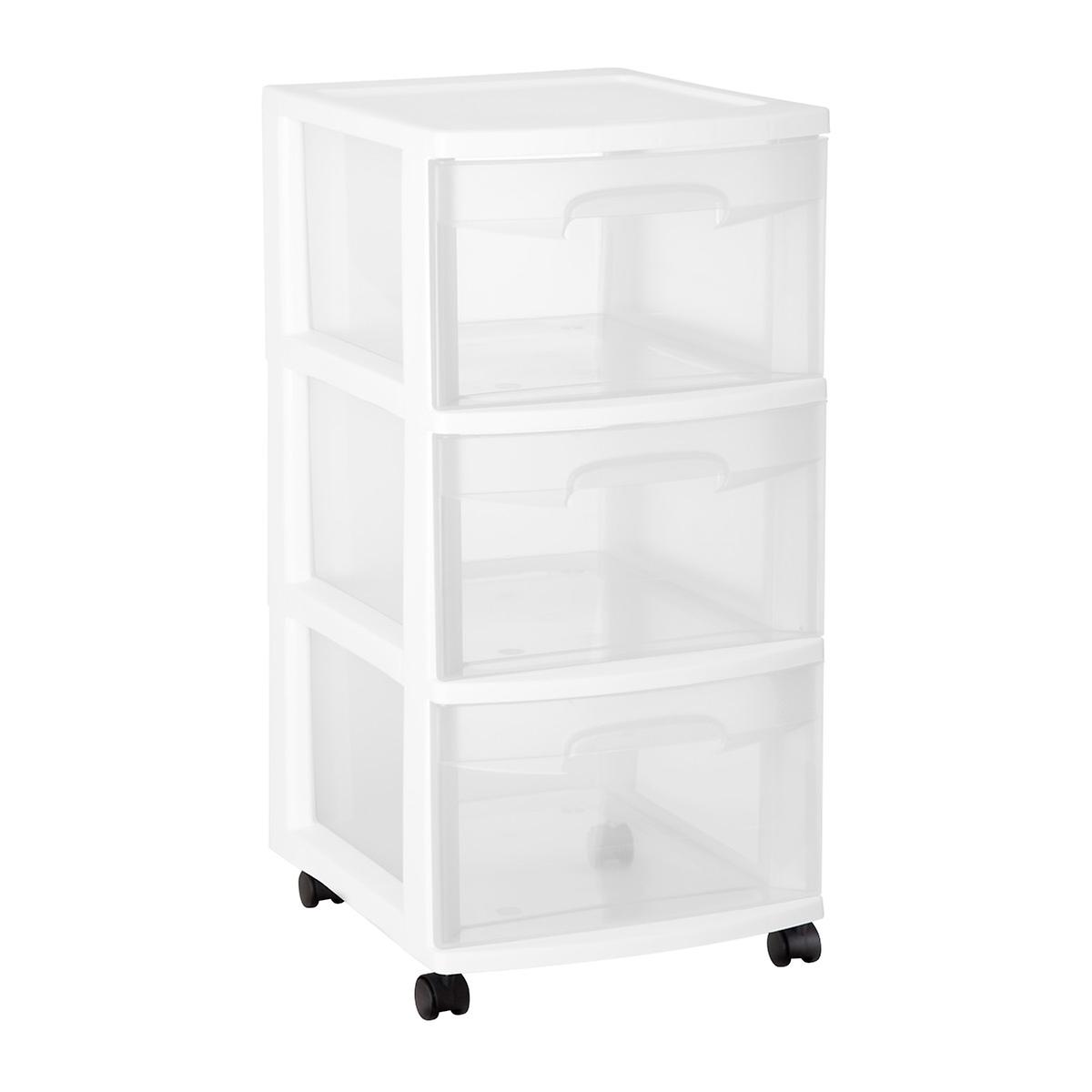 Sterilite 3 Drawer Chest With Wheels The Container Store