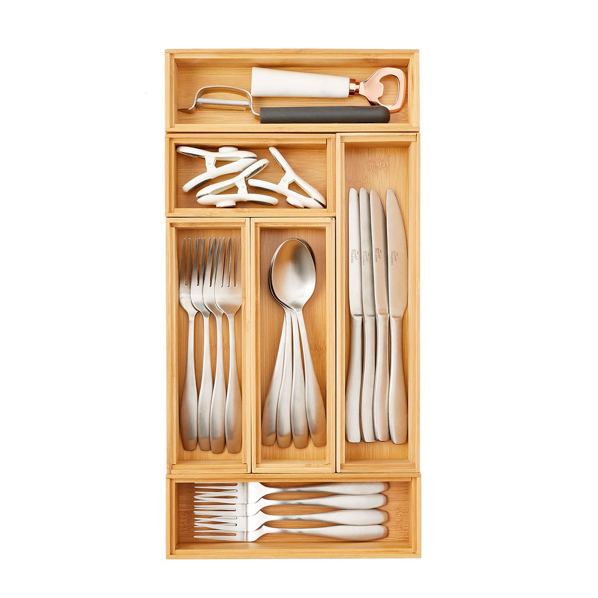 9 X 18 Bamboo Drawer Organizer Starter Kit The Container Store