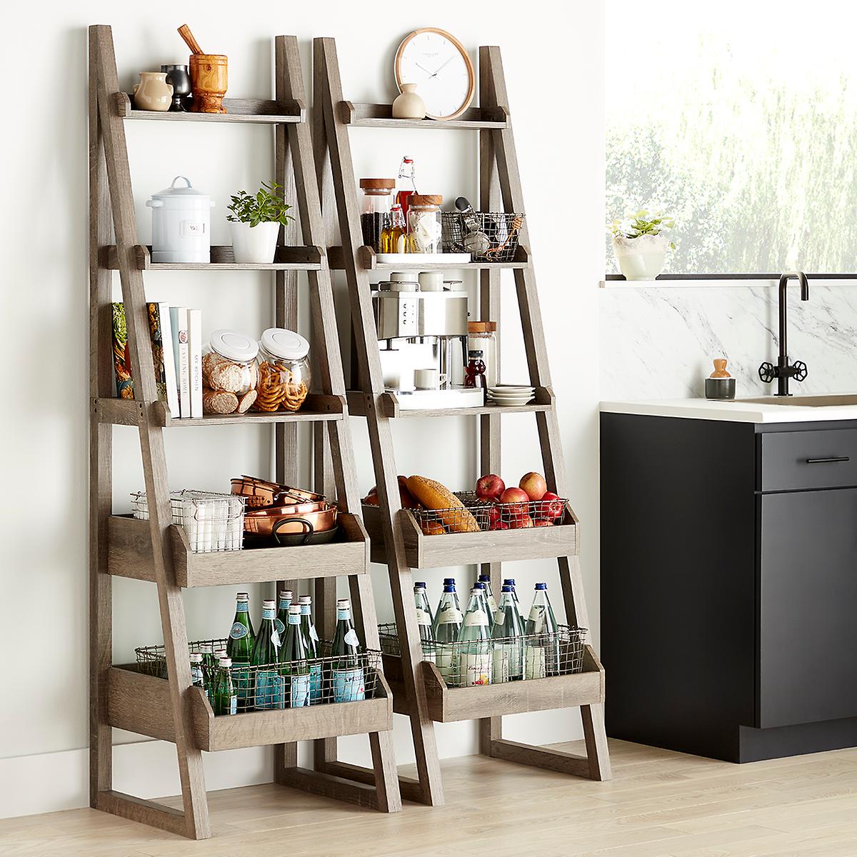 Rustic Driftwood Encore Narrow Bookshelf The Container Store