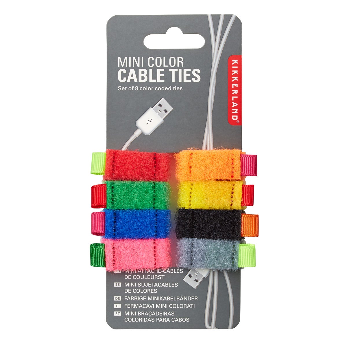 Mini Hook & Loop Cable Ties The Container Store