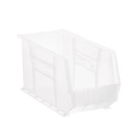 Narrow Large Stackable Plastic Utility Bin Clear